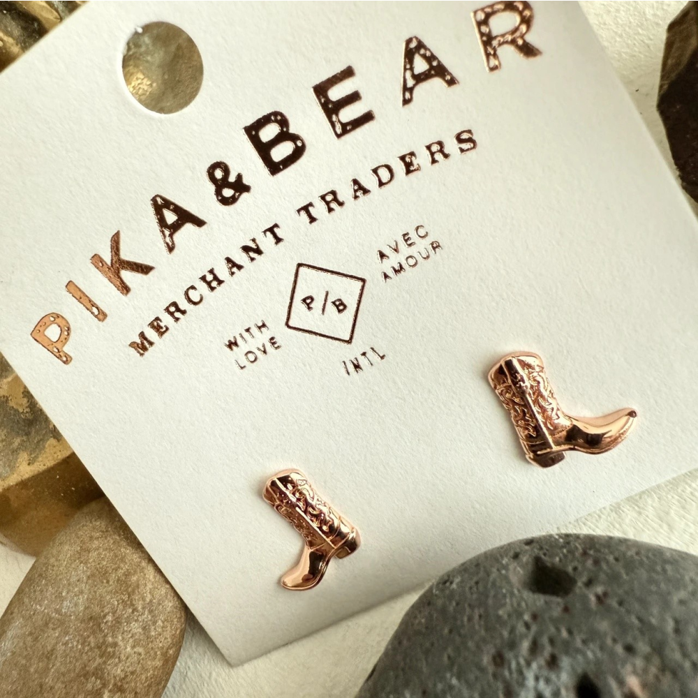 Dolly Cowboy Boot Stud Earrings