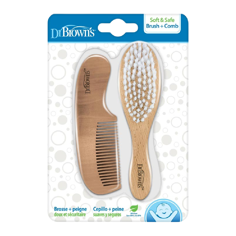 Dr. Brown’s™ Soft and Safe Baby Brush + Comb - Battleford Boutique