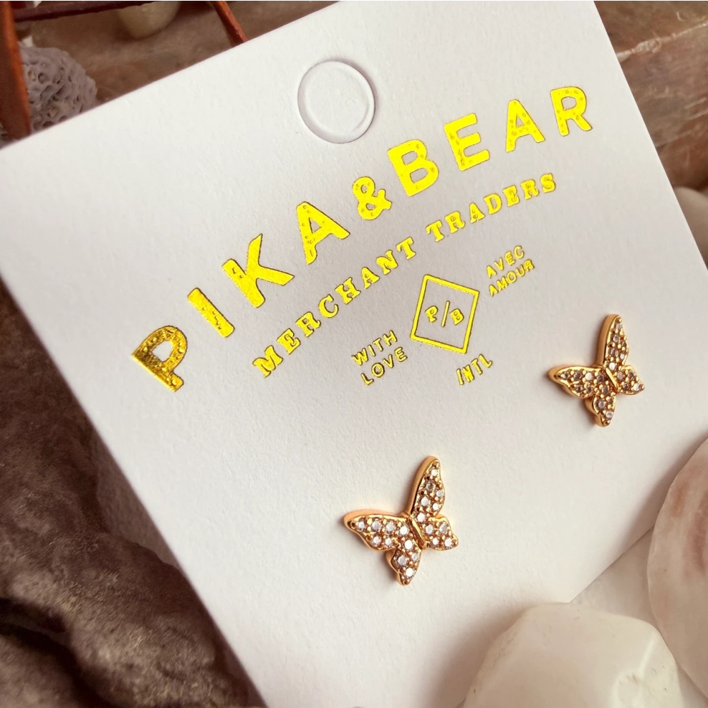 Esme Mini Butterfly Stud Earrings