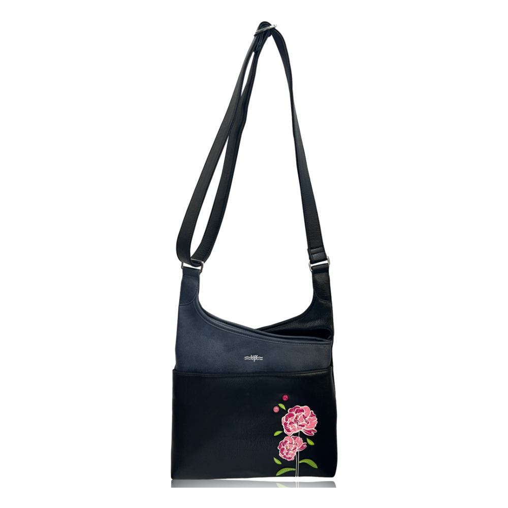 Espe Messenger Crossbody - Peony Black