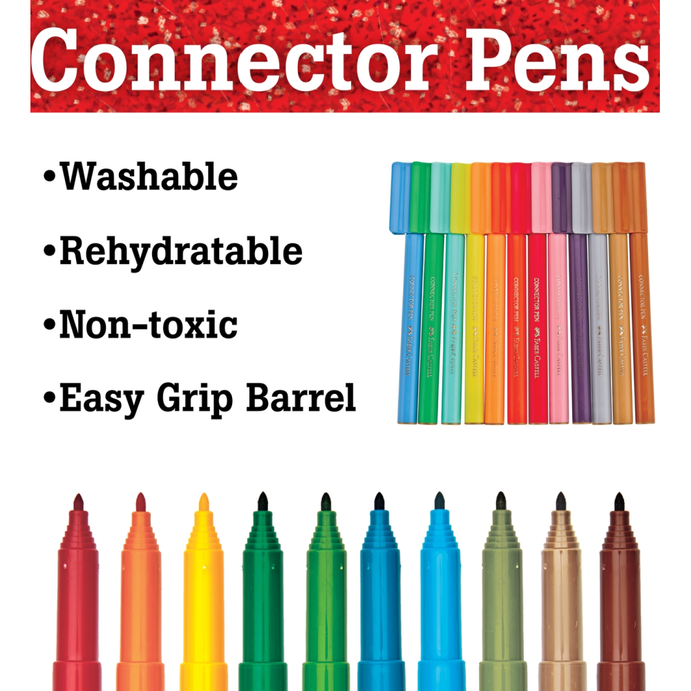 Faber Castell Marker Color By Number T-Rex Foil Fun Kit