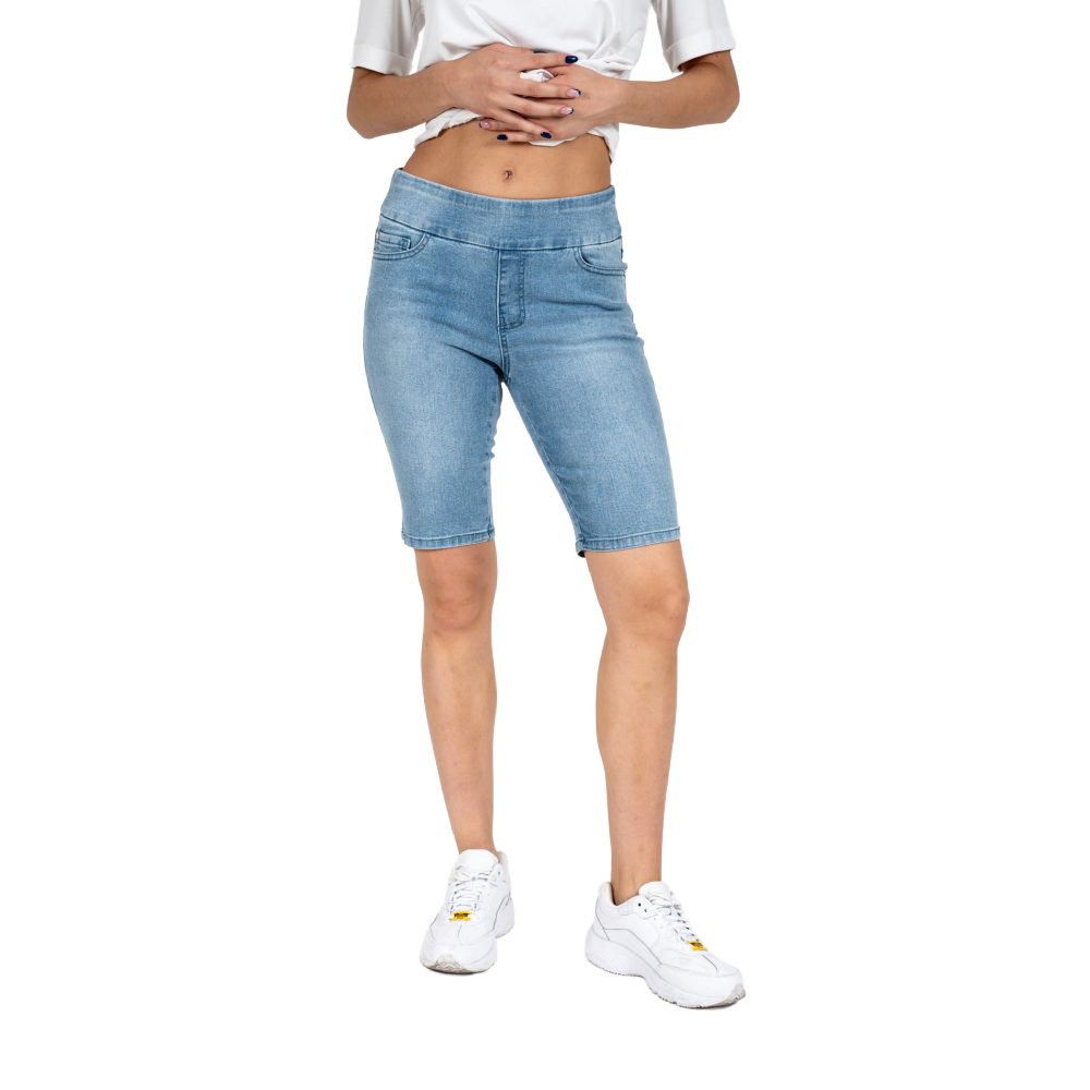 GG Denim Bermuda Shorts - Light Wash