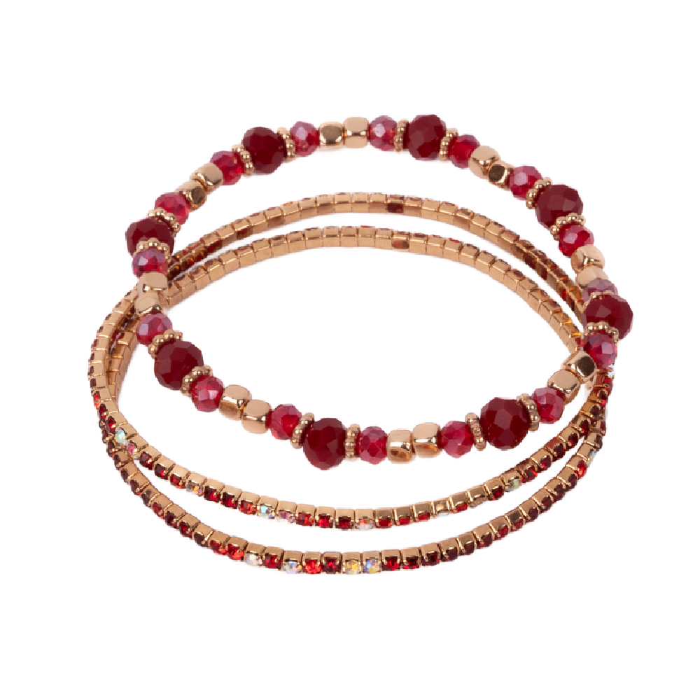 GP - Boutique Ruby Red Bracelet Set