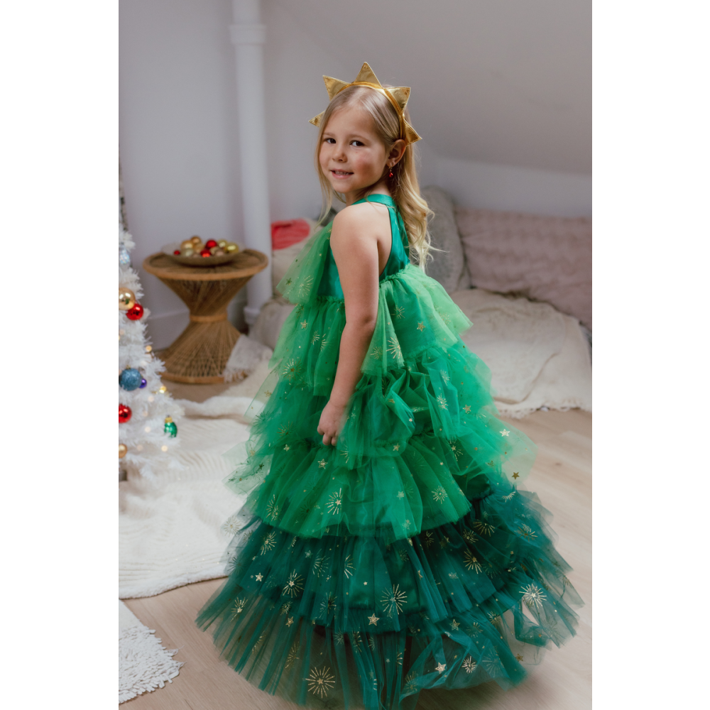 GP -  Christmas Tree Dress with Headpiece