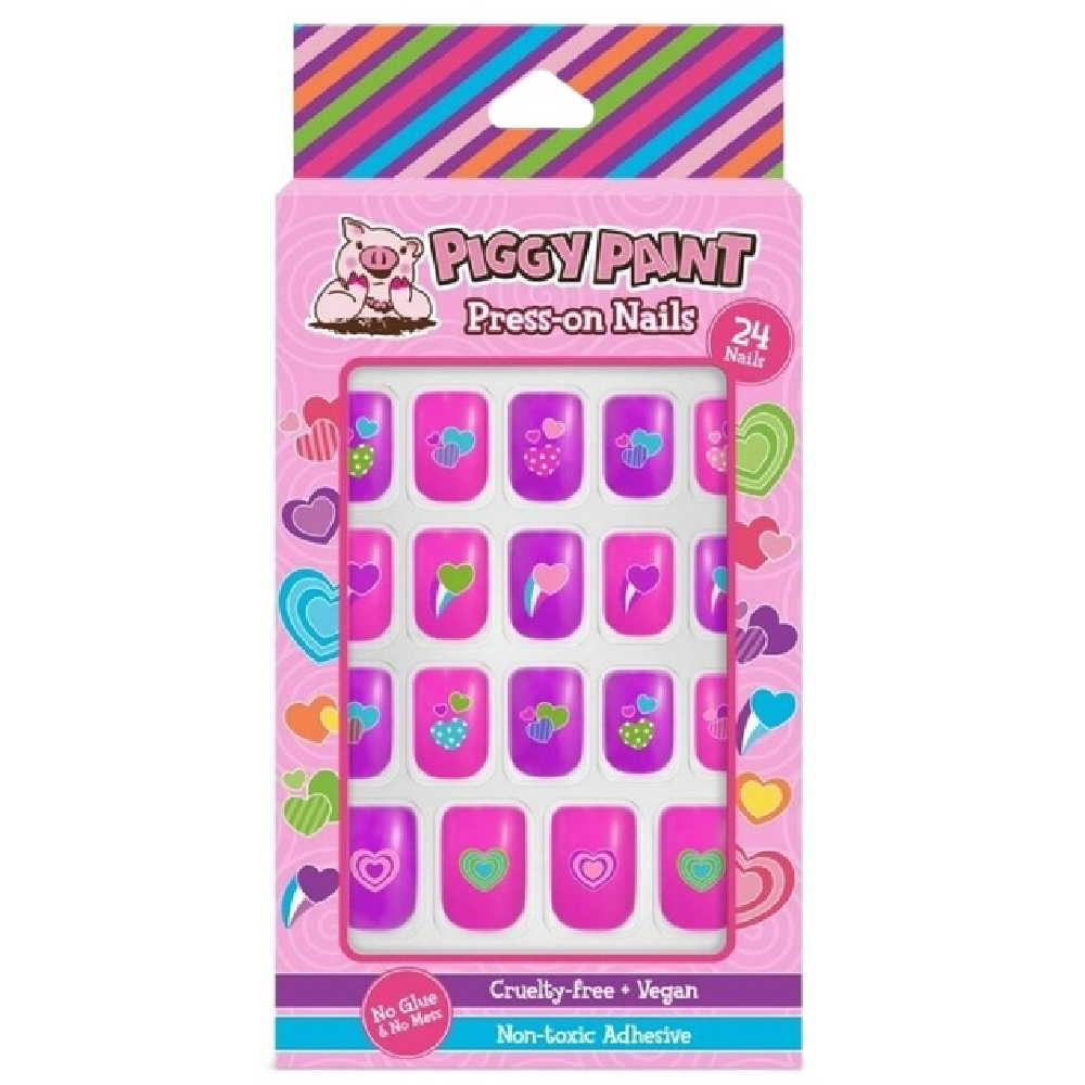 Happy Hearts Piggy Press-on Nails