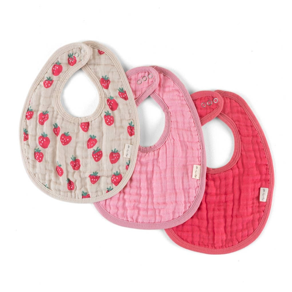 Itzy Bibs- Strawberries + Cream