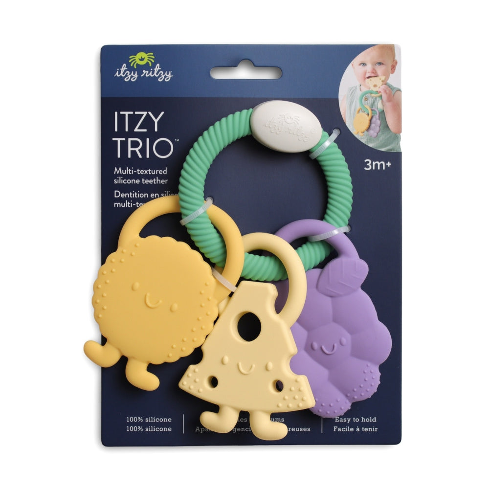 Itzy Trio Multi-Textured Silicone Teether