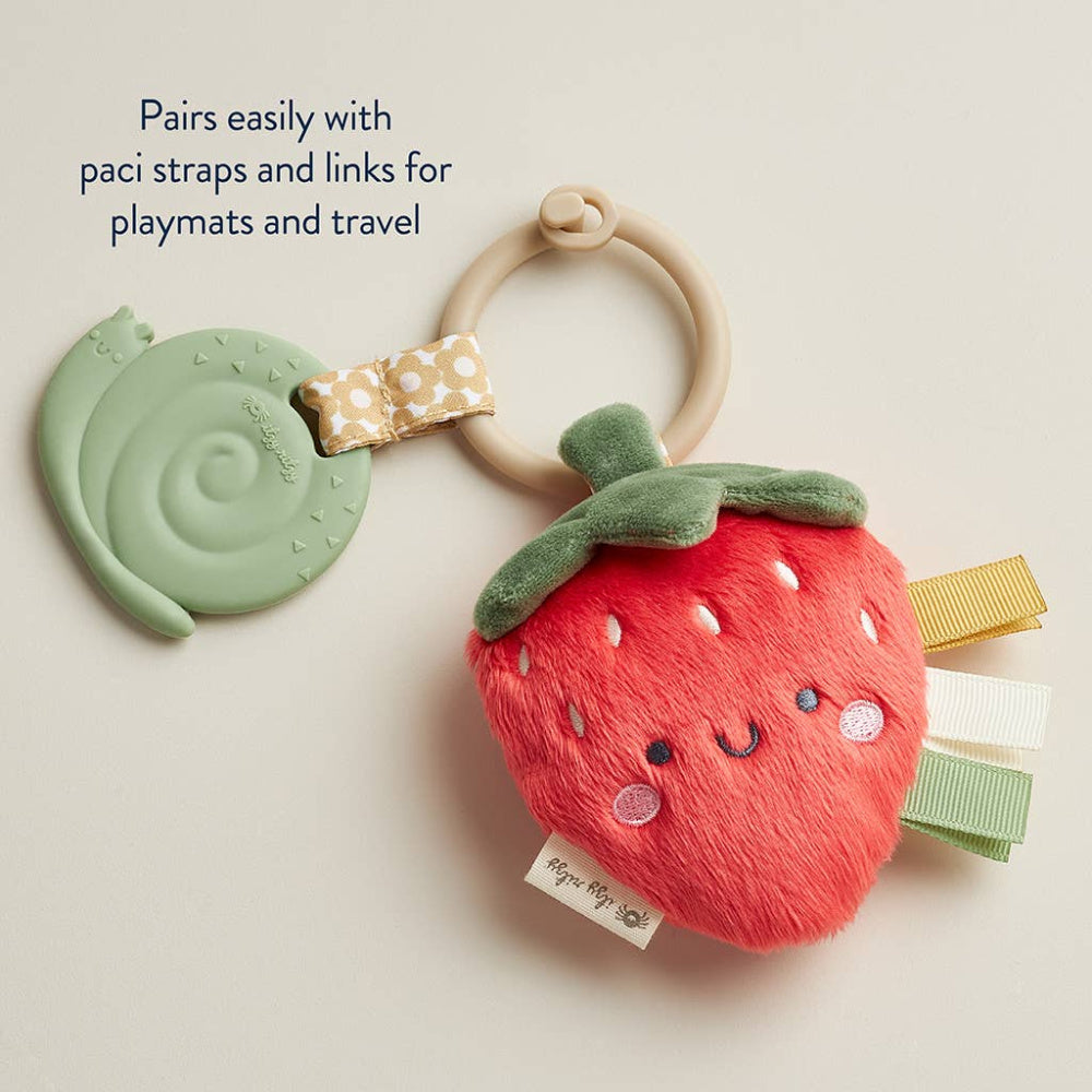 Itzy Pal Plush & Teether - Strawberry