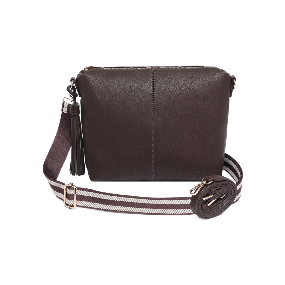 Louenhide Daisy Stripe Crossbody Bag - Chocolate