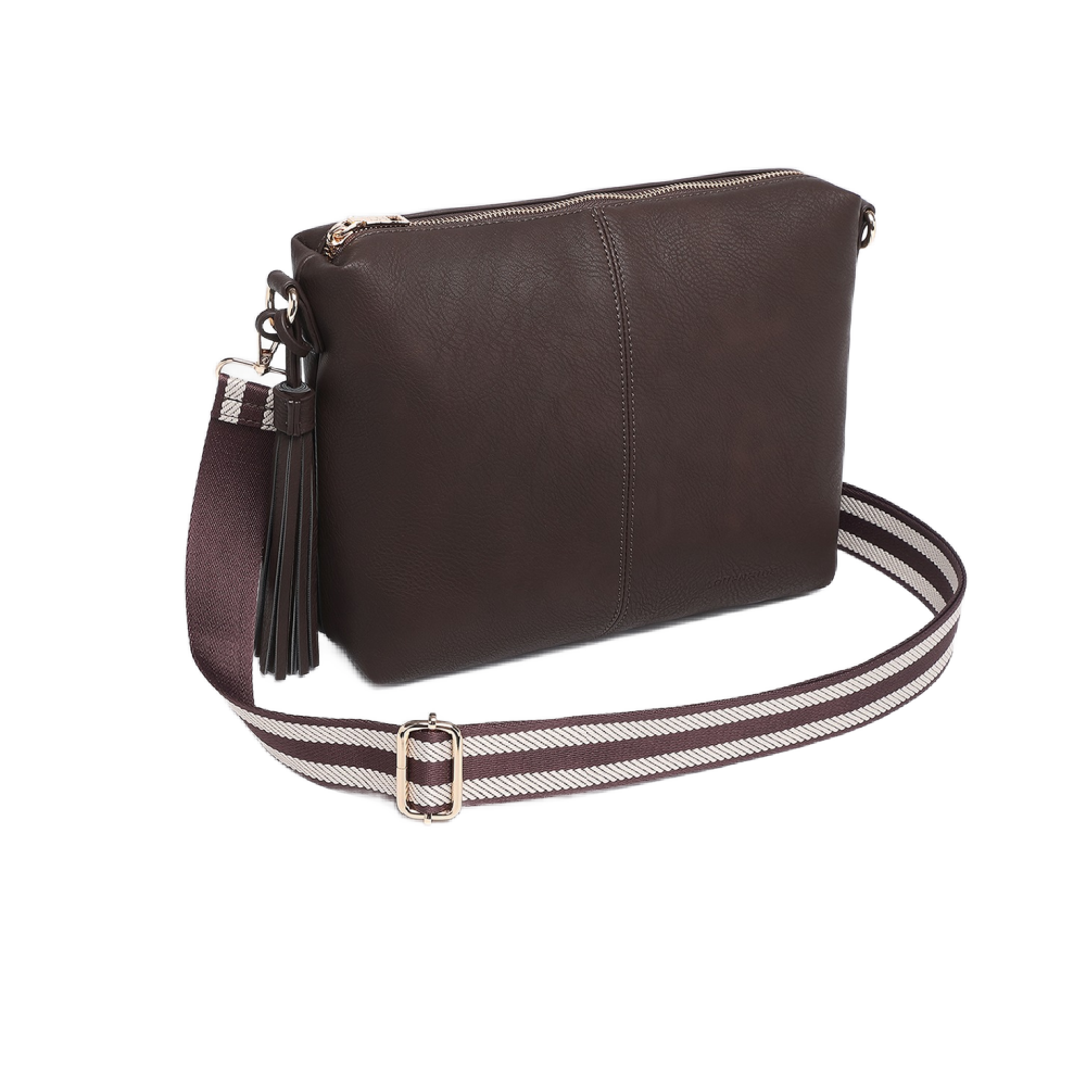 Louenhide Daisy Stripe Crossbody Bag - Chocolate