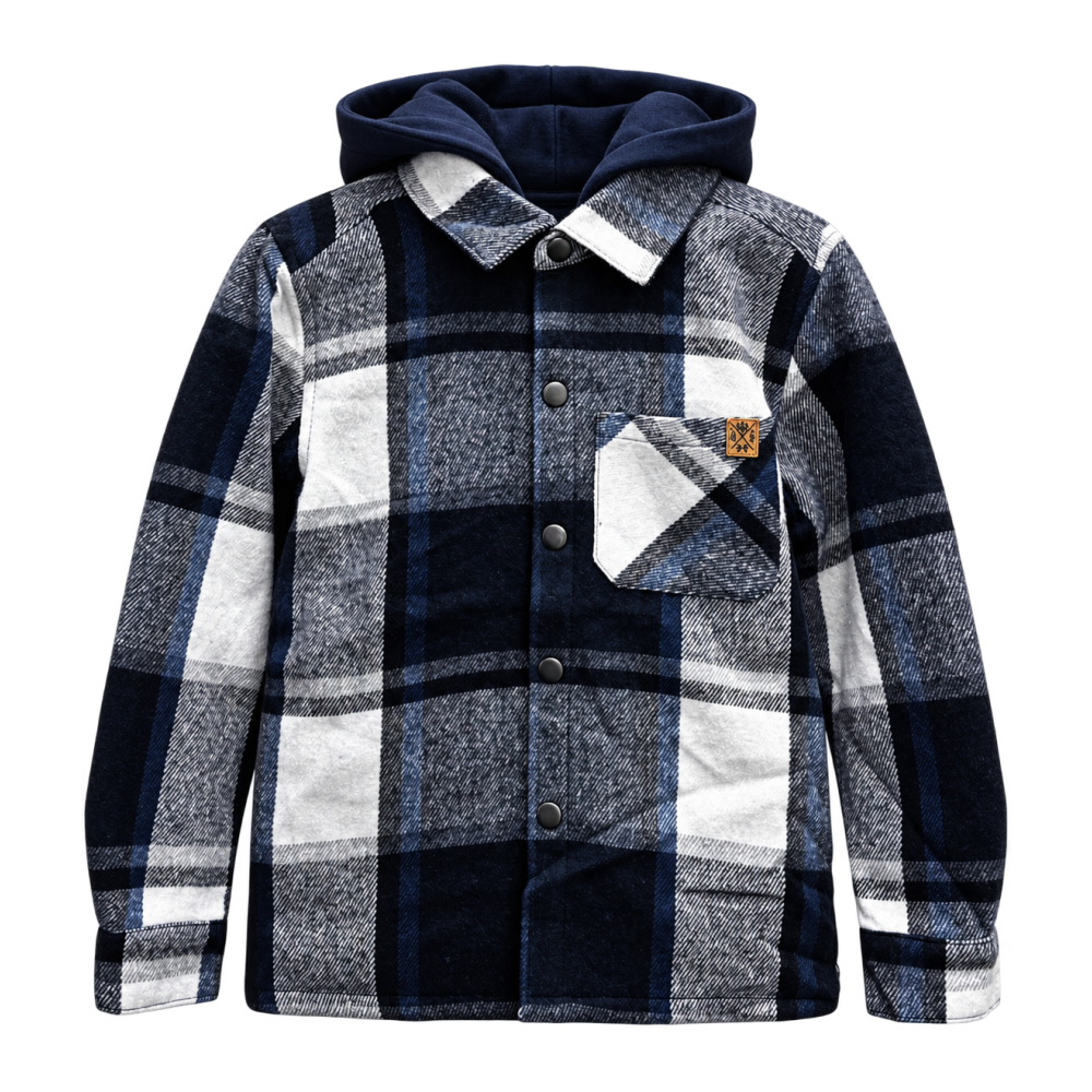 MID Plaid Shacket - Blue