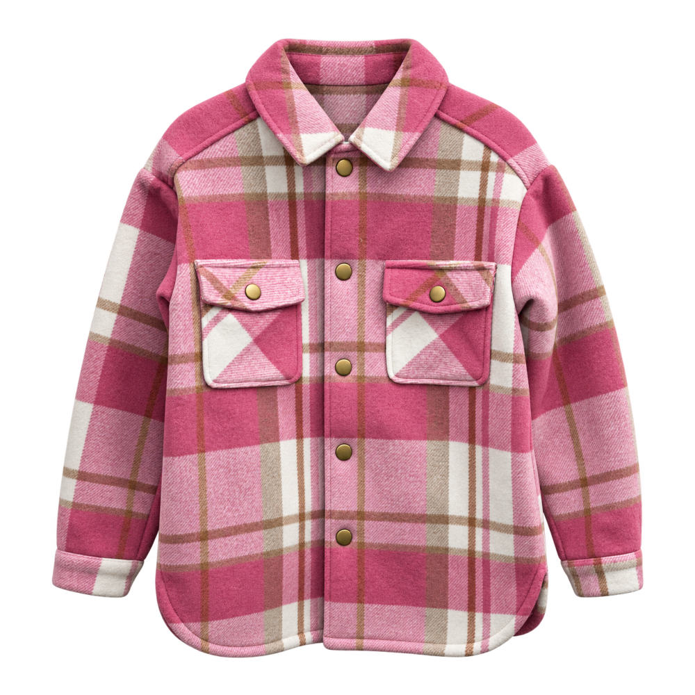 MID Plaid Shacket - Pink