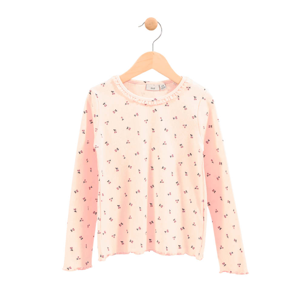 MID Pink Top with Cherries