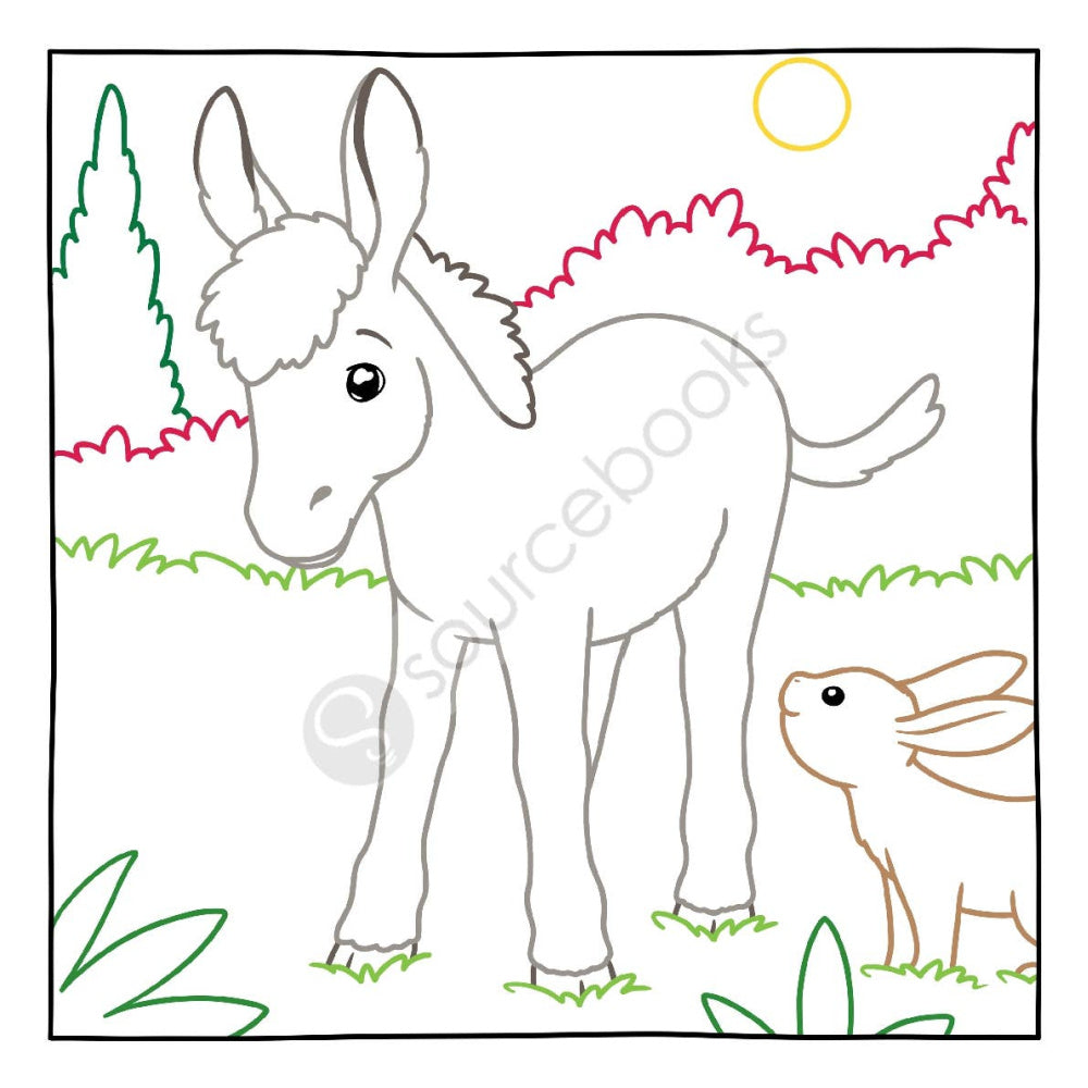 Magic Paper Coloring Book: Baby Animals