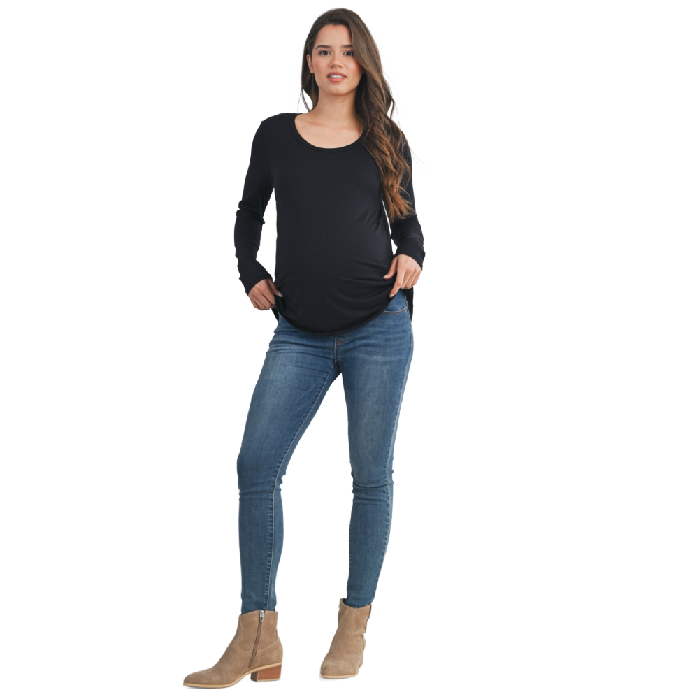 Hello Miz Maternity & Nursing Top - Black