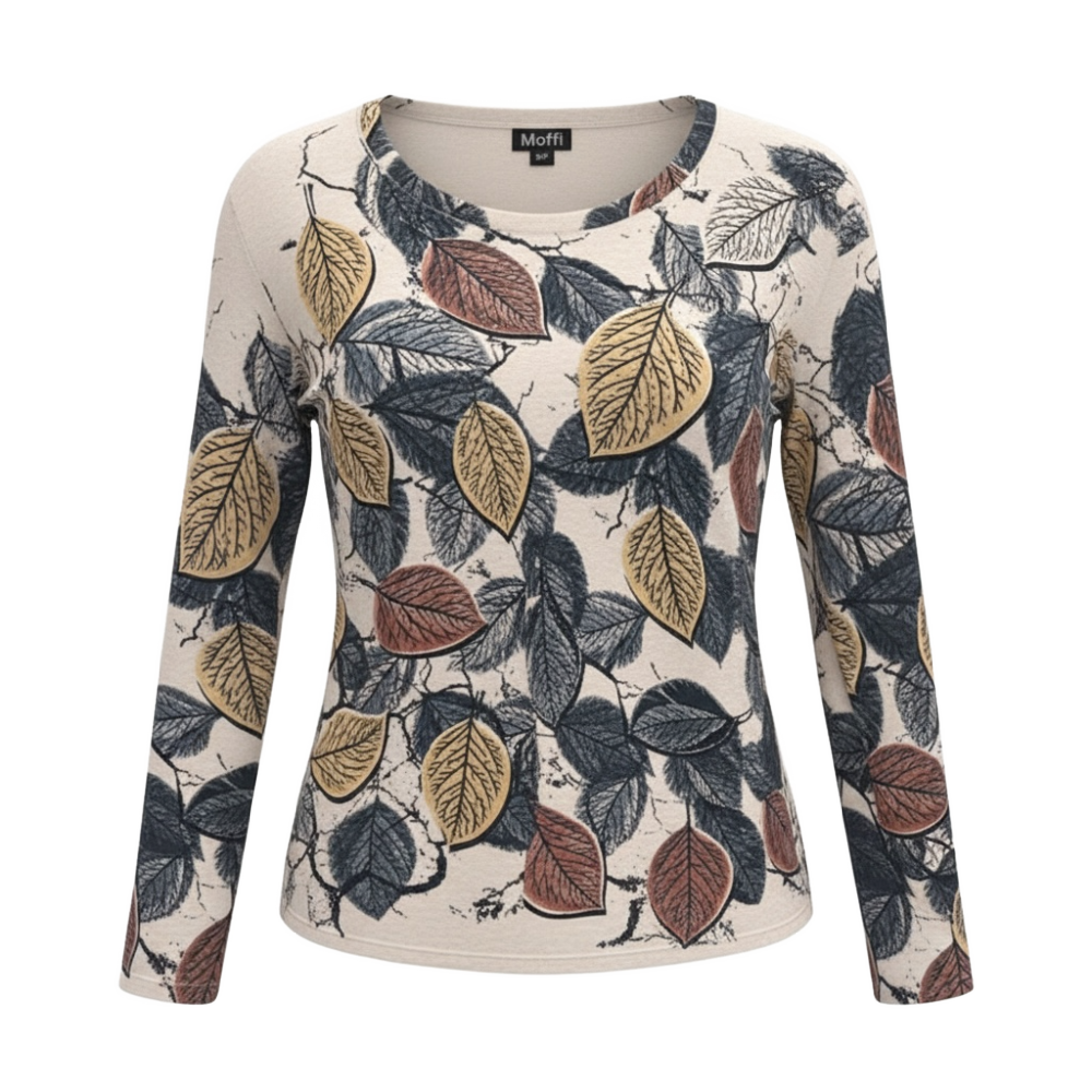Moffi Sweater - Leaf Print