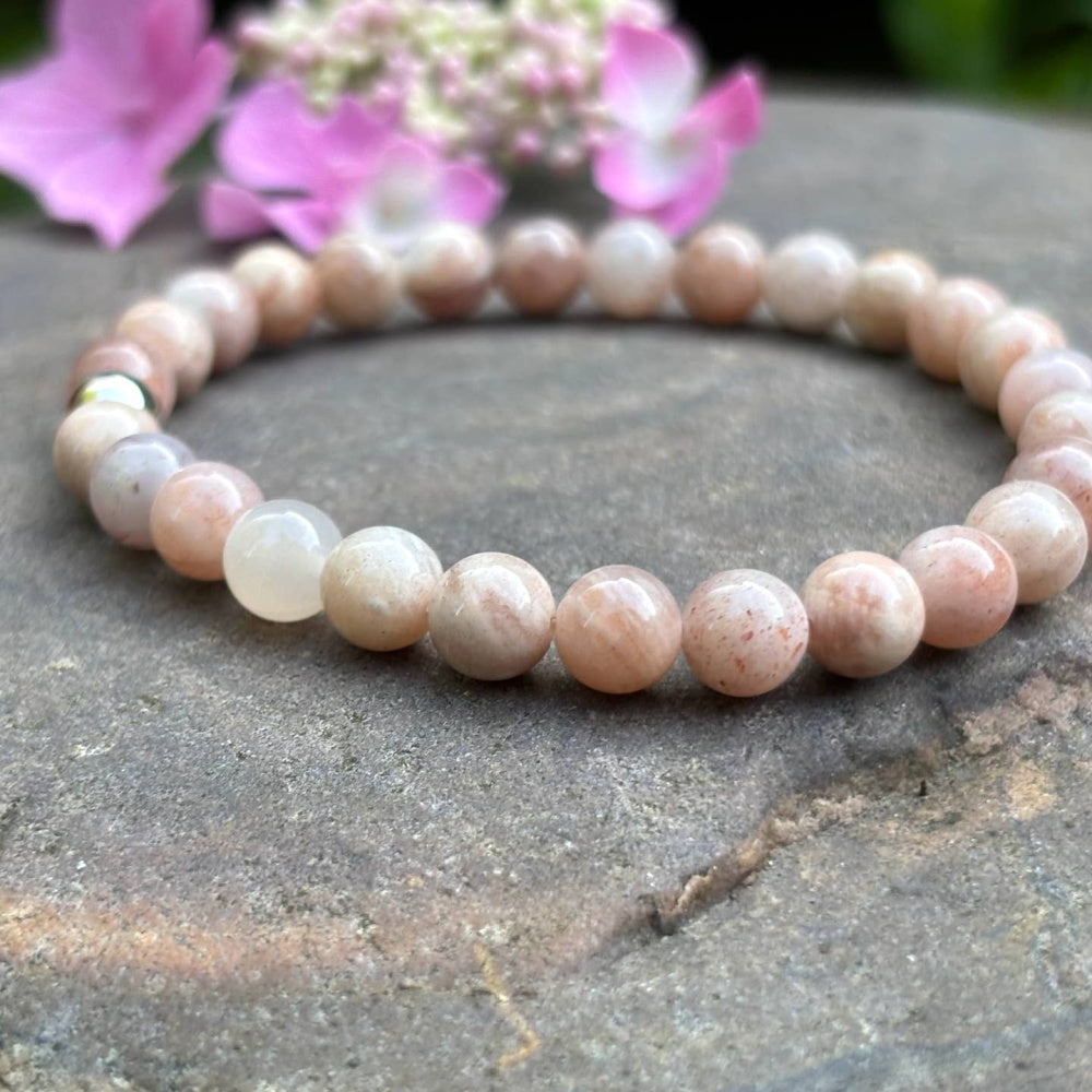 Peach Moonstone Bracelet
