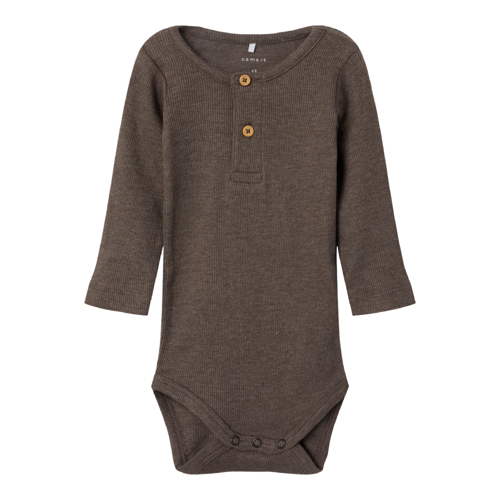NI - Ribbed Onsie Brown