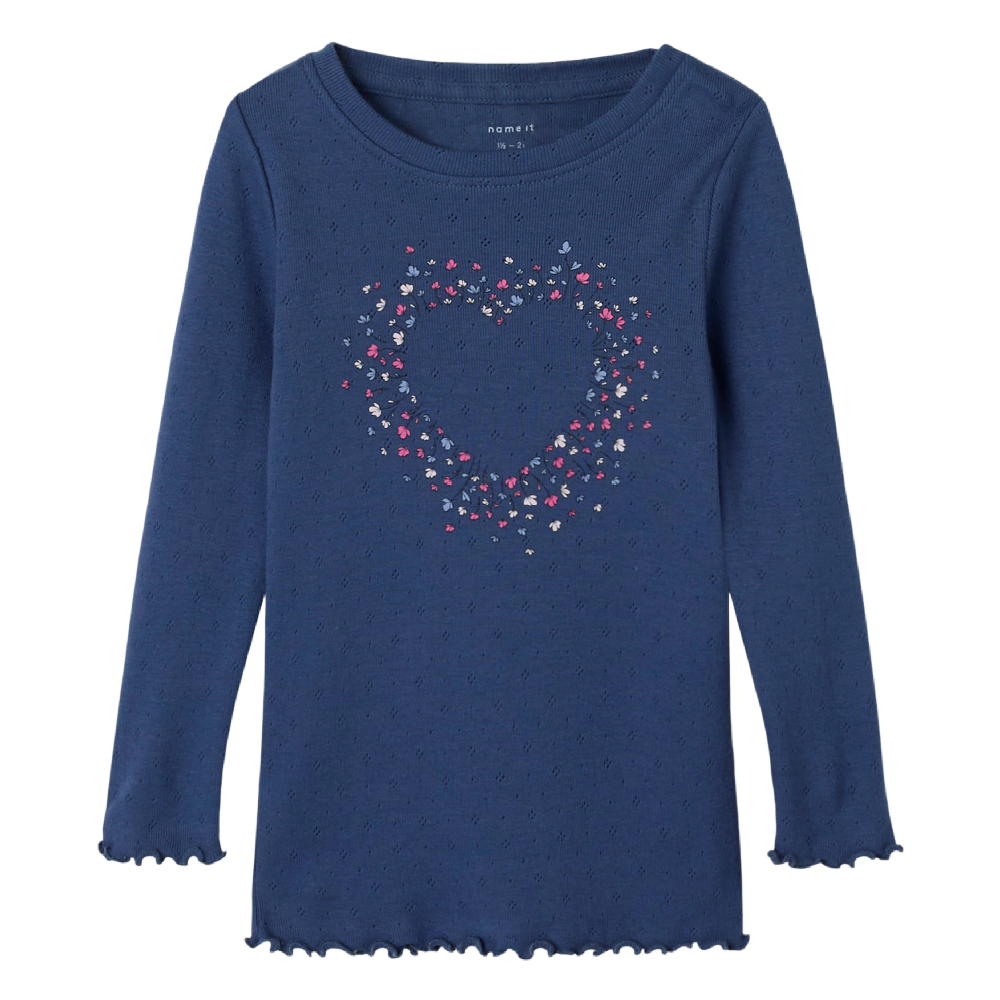 NI - Navy Pointelle Top