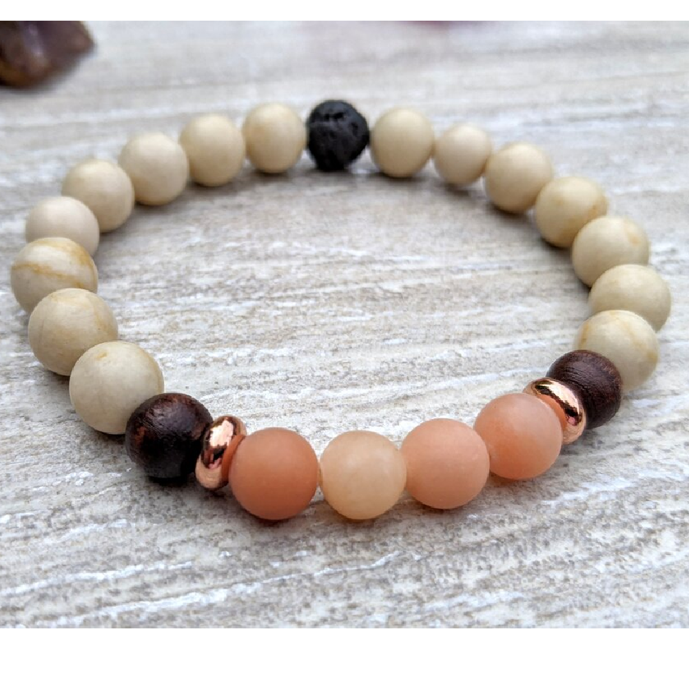 Peach Jade Aromatherapy Bracelet
