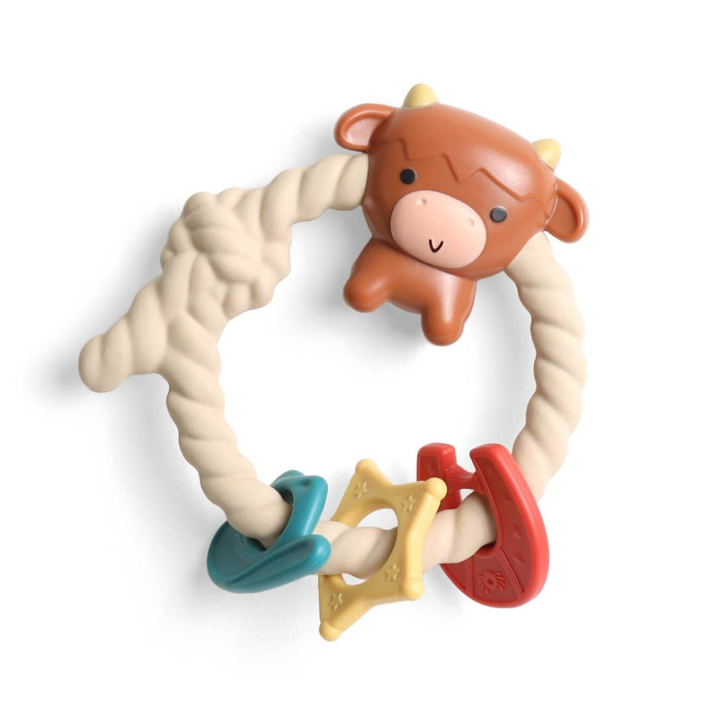 Ritzy Rattle Silicone Teether- Highland Cow