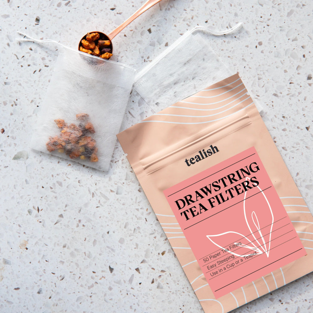 Tealish Paper Drawstring Filters