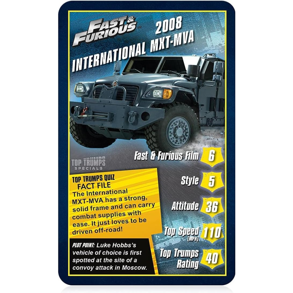 Top Trumps Card Game – Fast & Furious