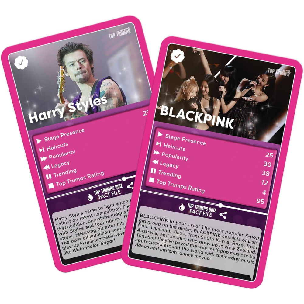 Top Trumps Card Game – Pop Stars