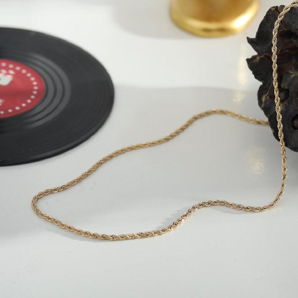 Ulyana Rope Chain Gold Necklace