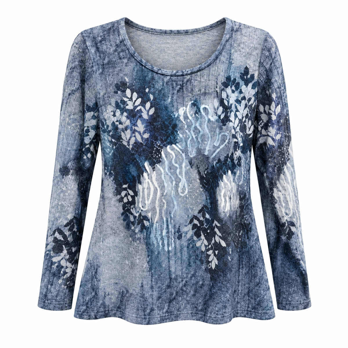 Variations Top- Grey Multi
