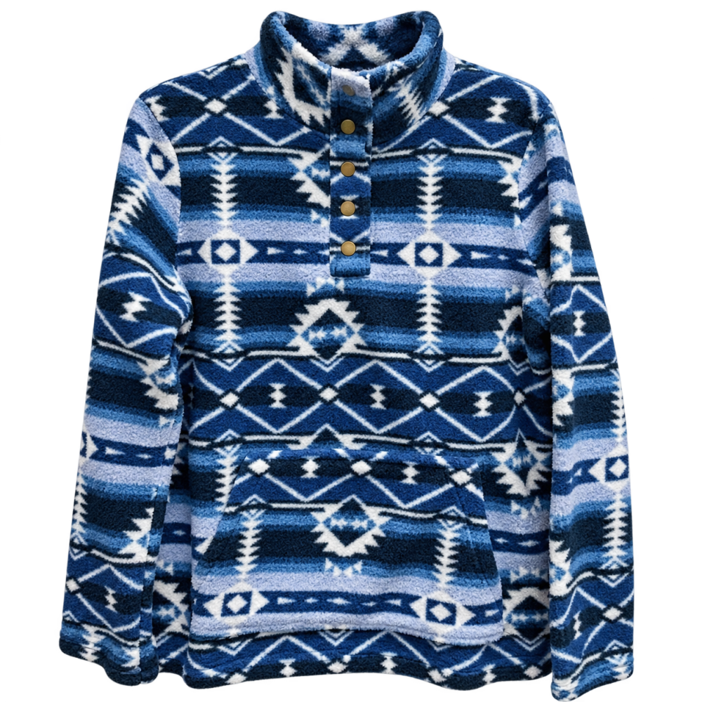 Papa Fleece Pullover - Western Blue