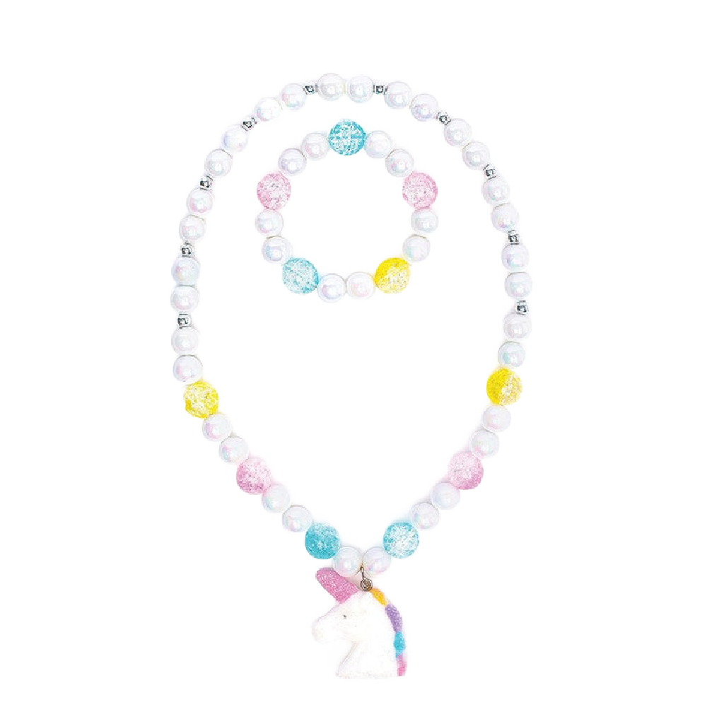 GP - White Unicorn Necklace & Bracelet Set