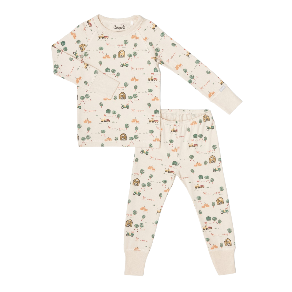 Coccoli Modal PJ's - Farm on Beige