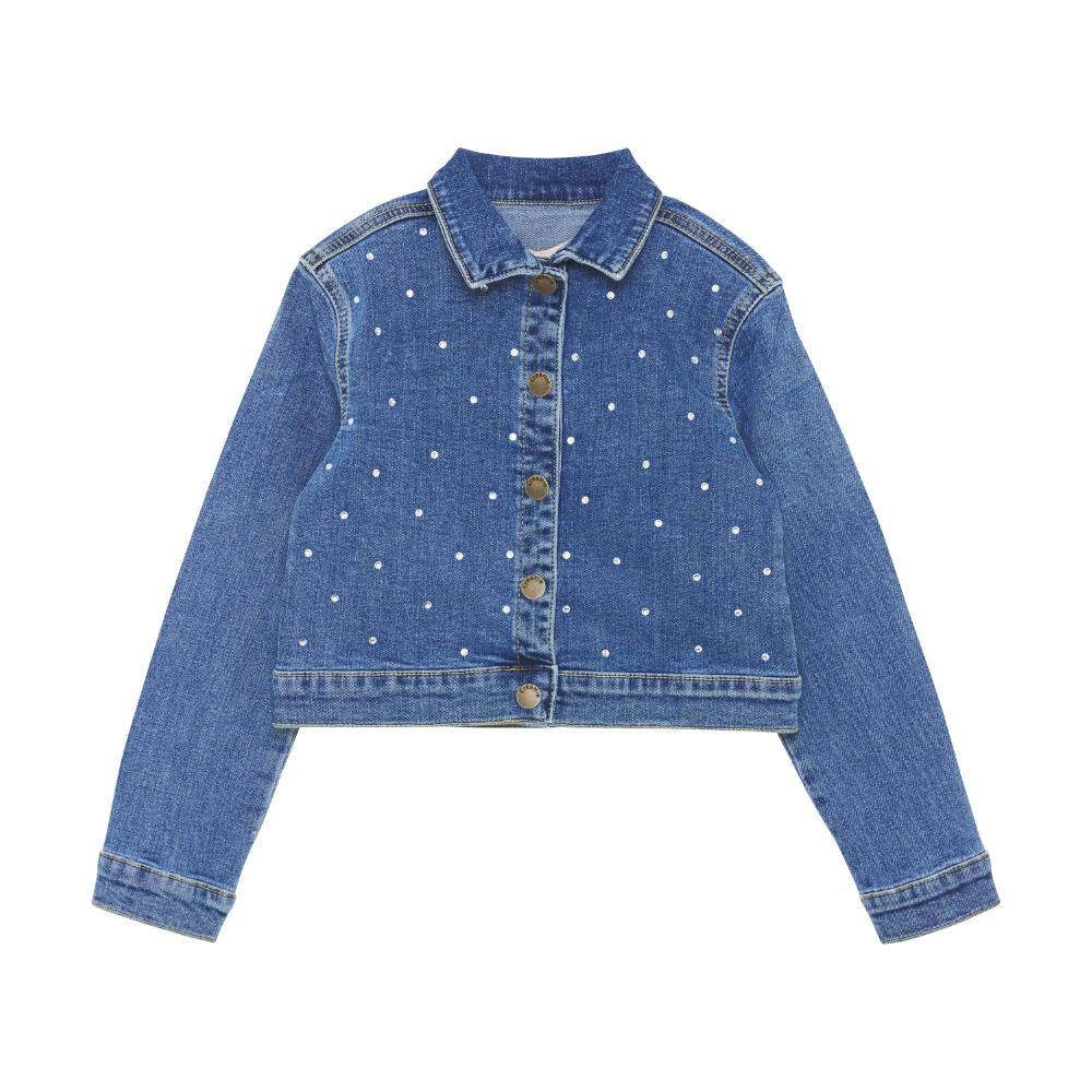 Creamie Denim Jacket - Rhinestones