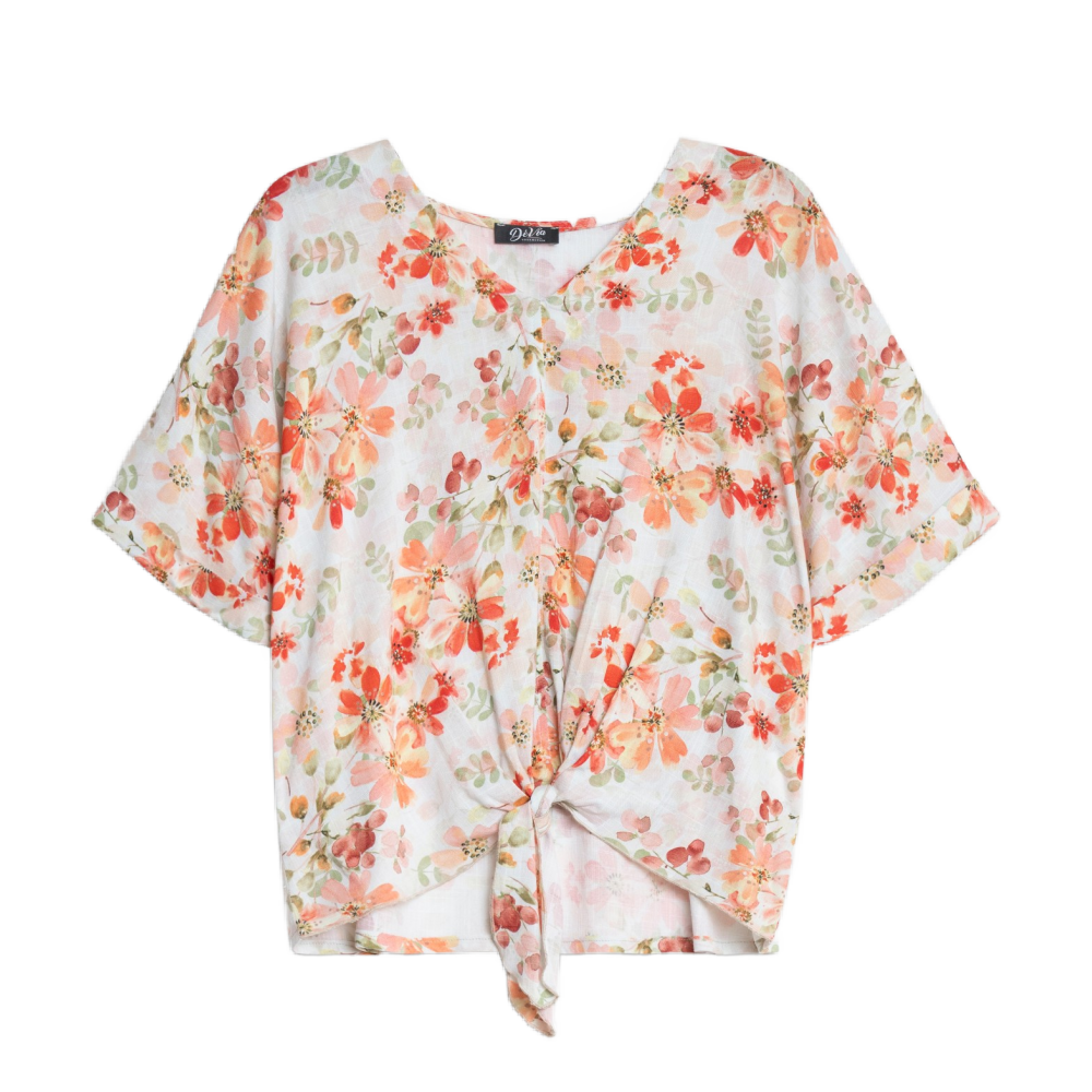 Devia Floral Top with Tie
