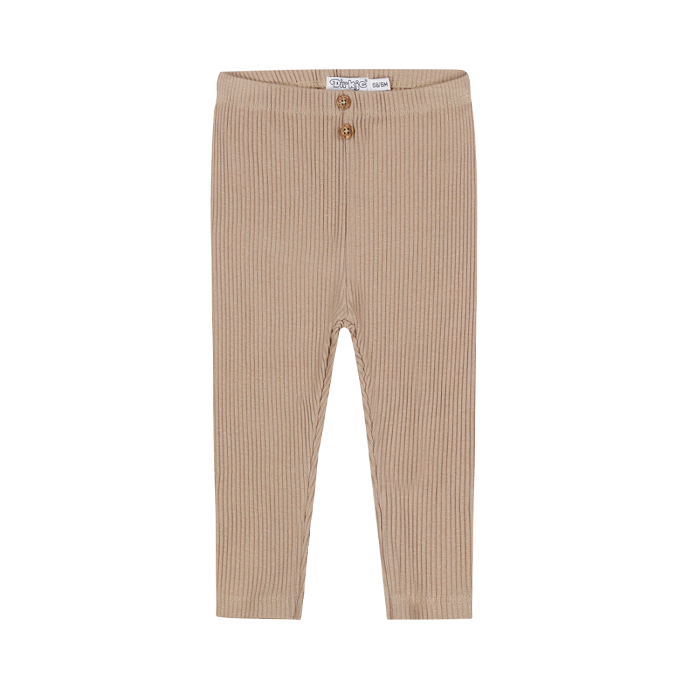 Dirkje Ribbed Leggings - Taupe