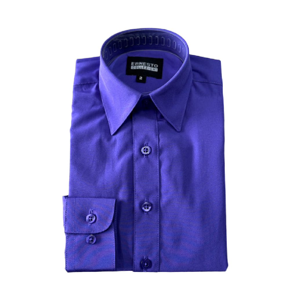 Ernesto Boys Dress Shirt Purple