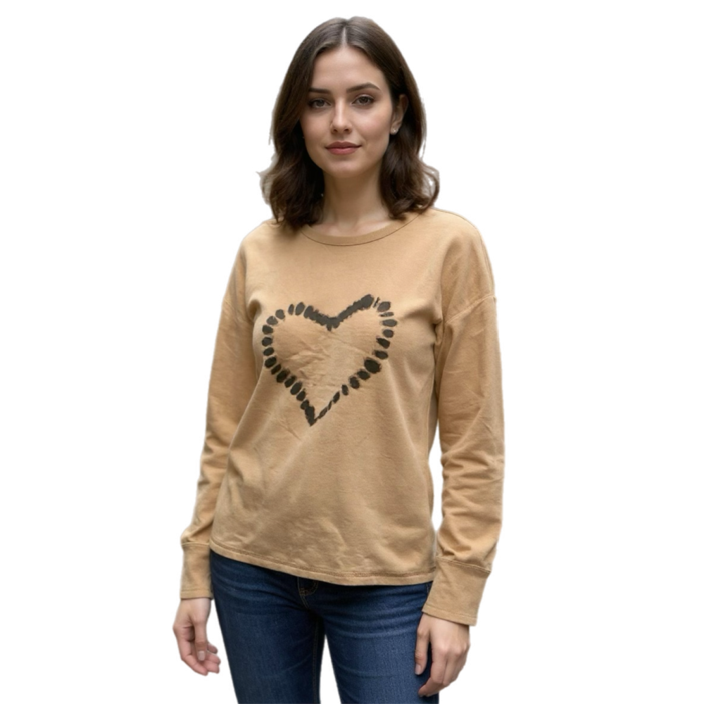 Escape - Honey Shibori Heart Pullover