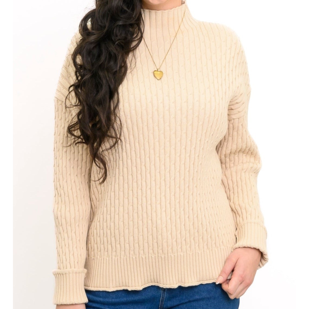 Blue Sky Olga Sweater- Natural Cream