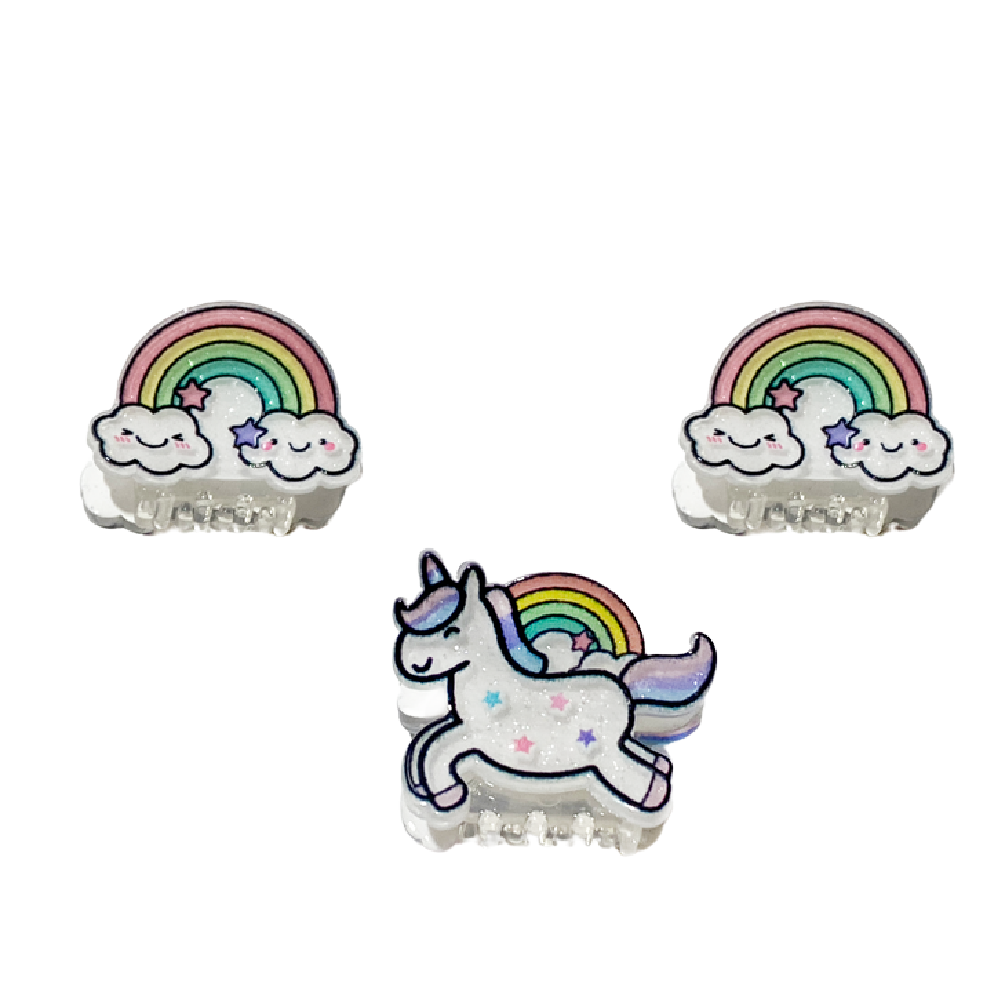 Great Pretenders - Hairclips Rainbows & Unicorns - Battleford Boutique