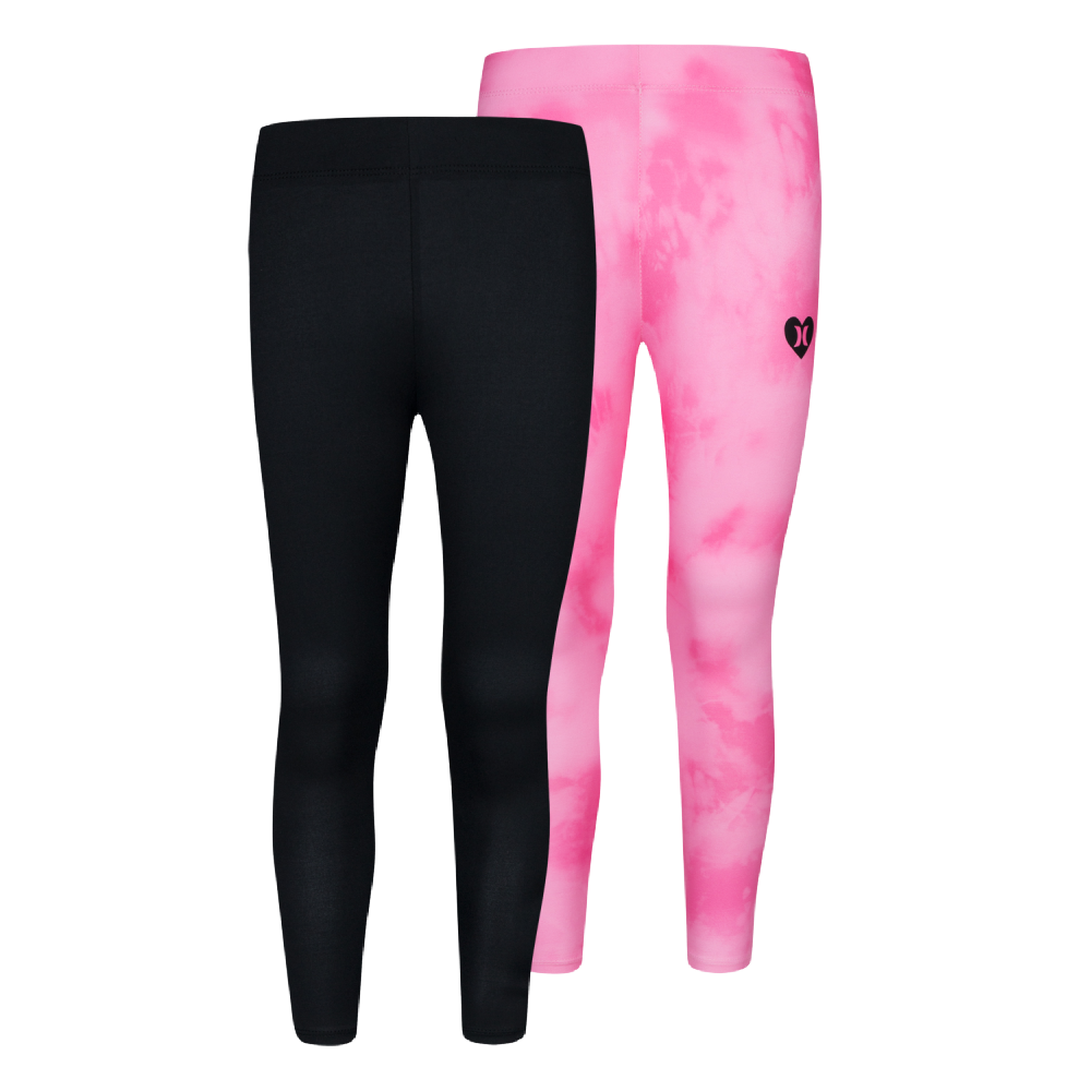 Hurley Leggings - Black & Pink - Battleford Boutique
