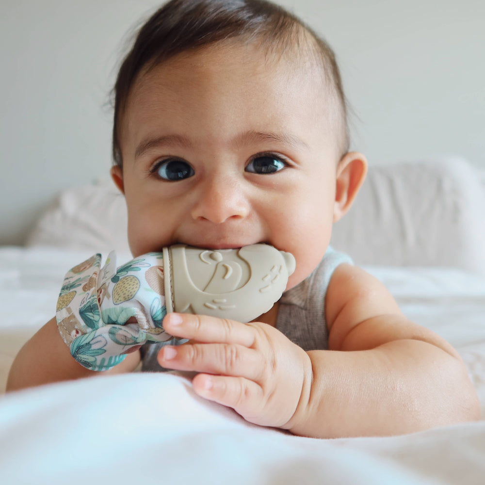 Itzy Teething Mitt Highland Cow