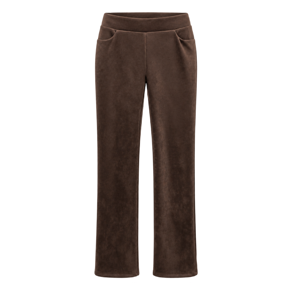 Julia Washable Suede Pant - Chocolate