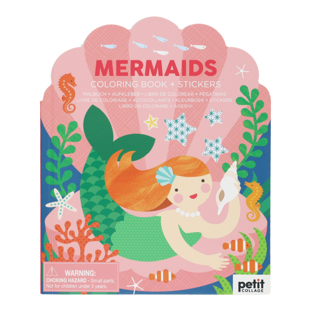 Coloring Book with Stickers Mermaid