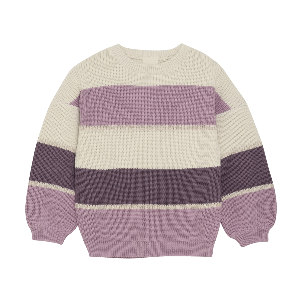 Minymo Sweater - Purple Stripe