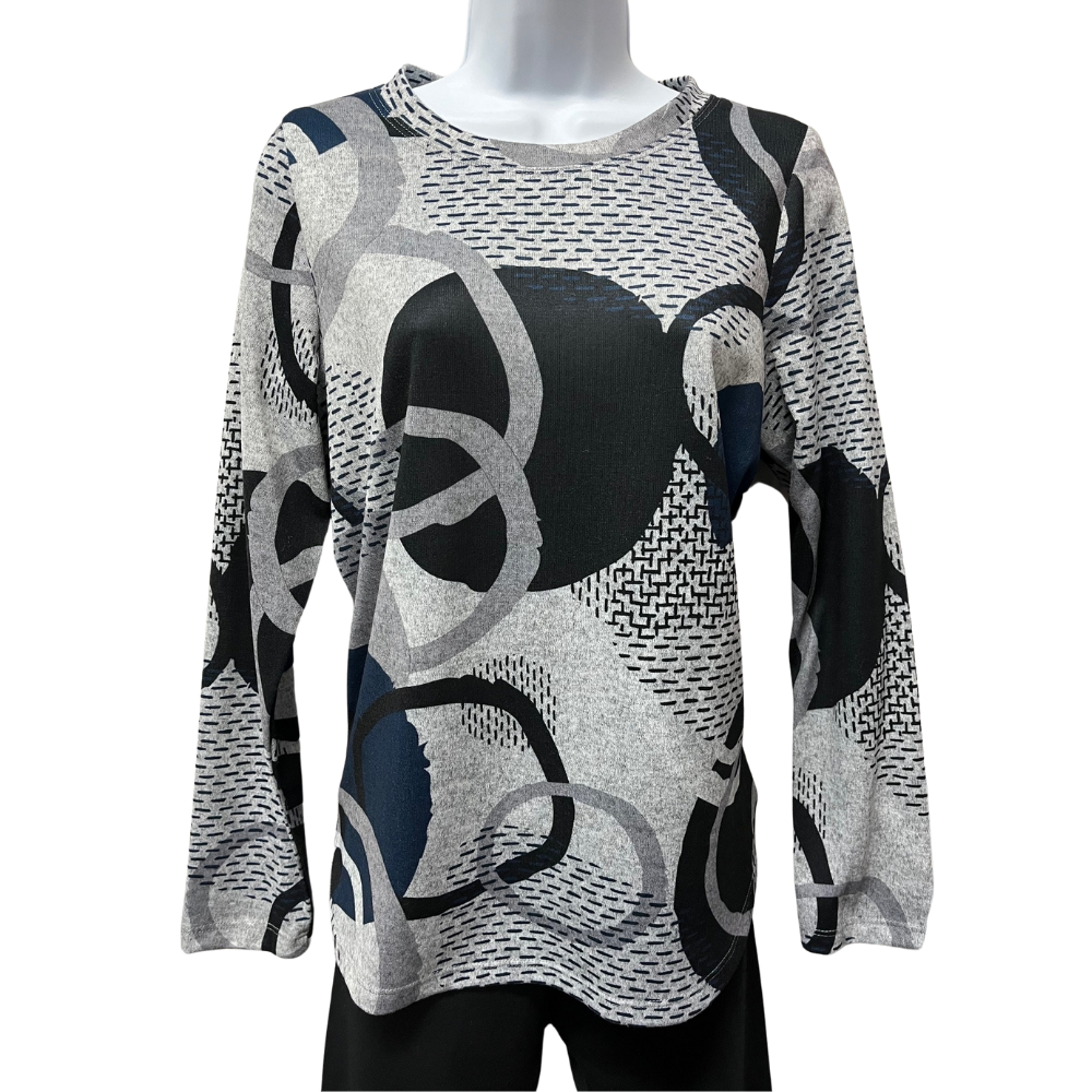 Devia Long Sleeved Top - Geometric