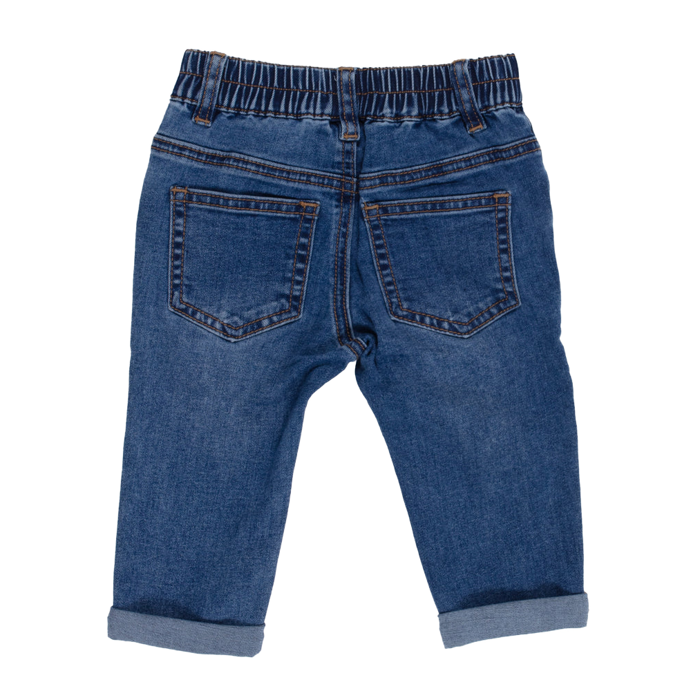 Nano Jeans with Floral Embroidery