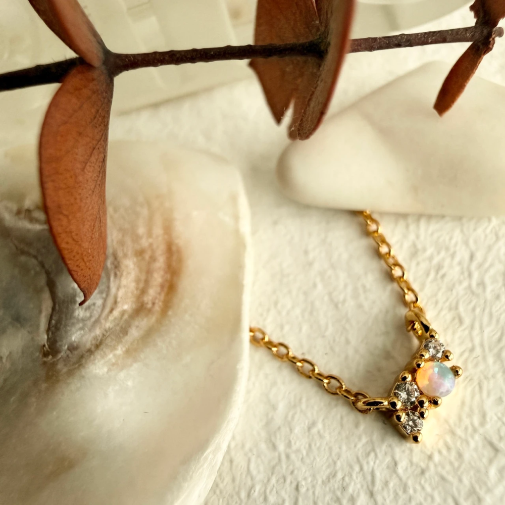 Pavlovna Opal Cluster Pendant Necklace