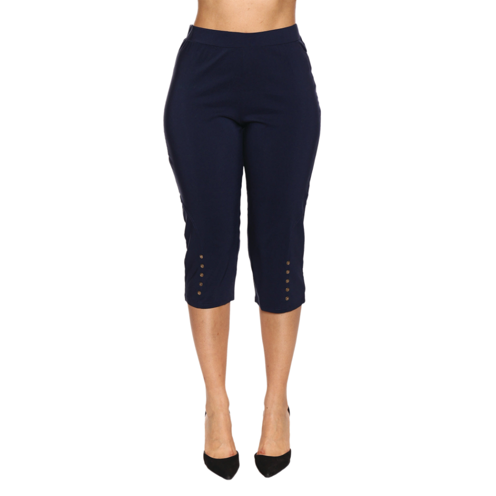 Papa Fashions Candace Capri - Navy
