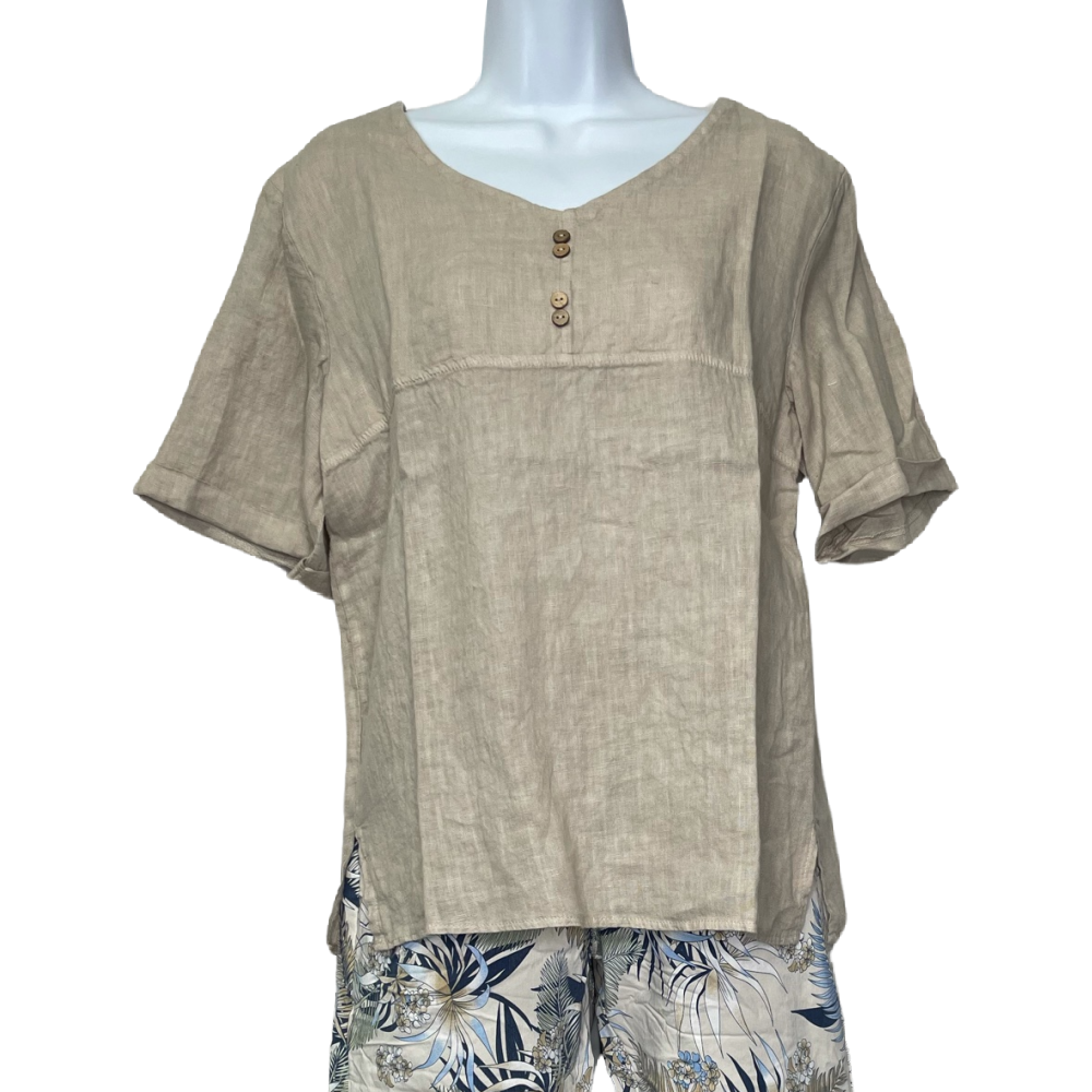 Papa Fashions Italy Top Beige
